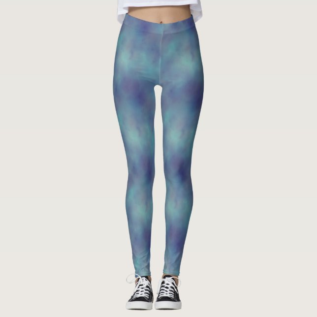 leggings de nuvens azuis (Frente)