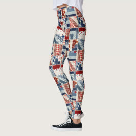 Leggings de Olhos Perdidos Patrióticos