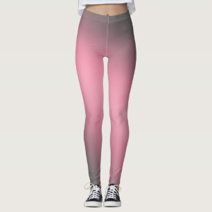 Leggings de Ombre com Gradiente Rosa da cinza