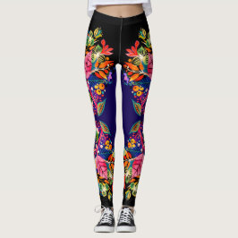 Leggings de Ombre Púrpura Boho Floral