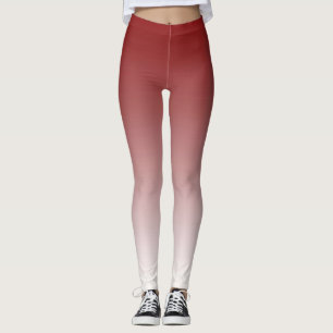 Leggings de Ombre Vermelho e Branco Trendy
