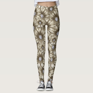 Leggings de Ouros de Flores