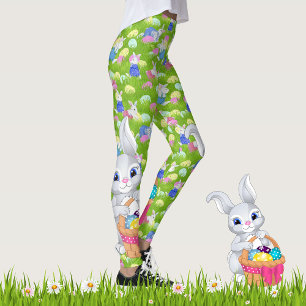 Leggings de ovos de coelhinho doce da Páscoa
