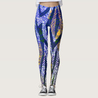 Leggings de padrão azul do Tigre Siberiano