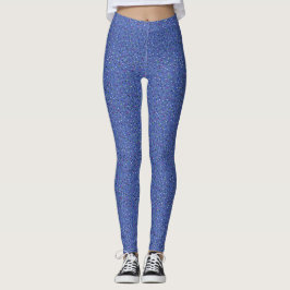 Leggings de padrão azul escondido para mulheres