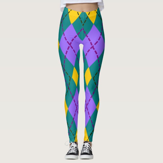 Leggings de padrão colorido (Frente)