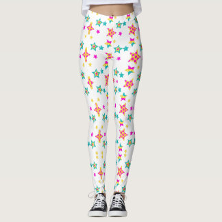 Leggings de padrão colorido