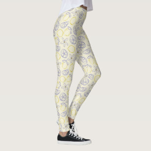 Leggings de padrão da porta Citron