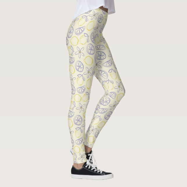Leggings de padrão da porta Citron (Direita)