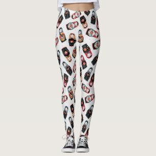 Leggings de padrão de boneca