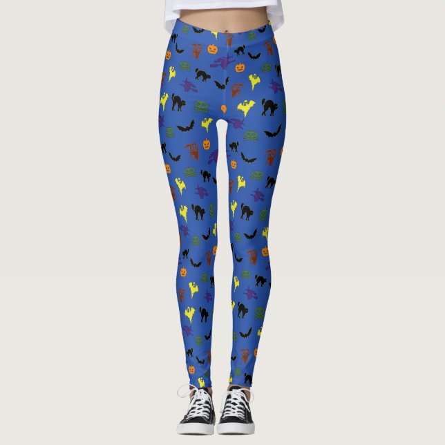 Leggings de padrão de Design de Halloween (Frente)