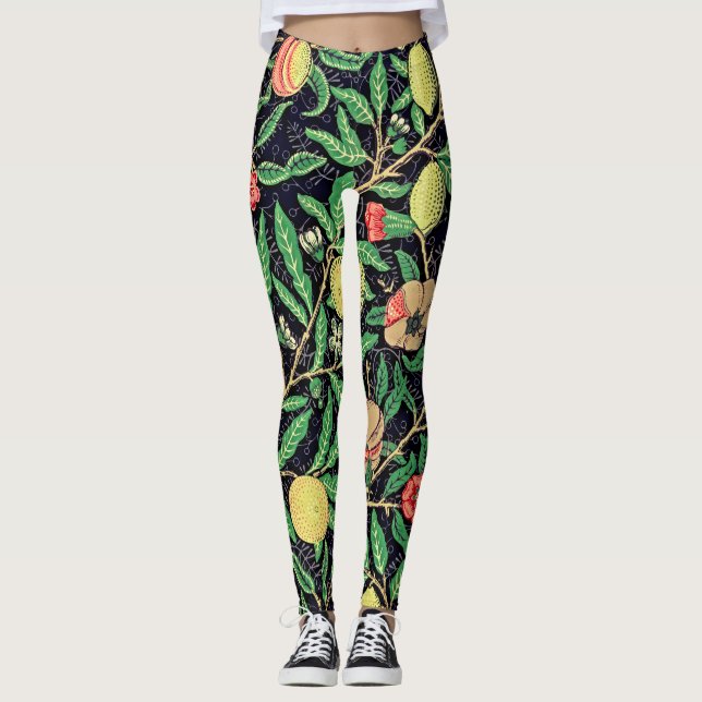 Leggings de padrão de Fruta de safra - Elegância d (Frente)