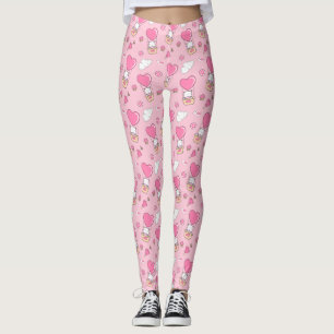 Leggings de Padrão de Gato Cortado