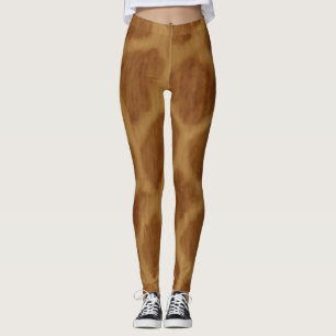 Leggings de padrão de Impressão Giraffe