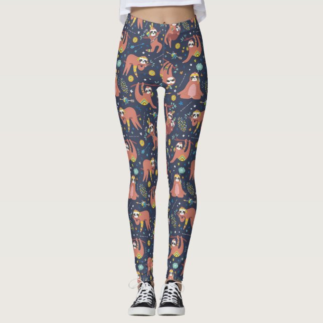 Leggings de padrão de inclinação (Frente)