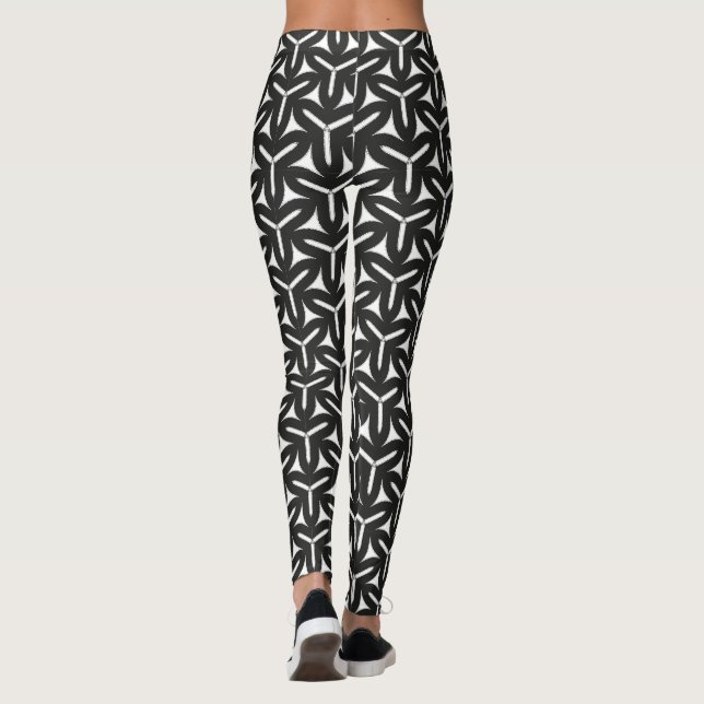 Leggings de padrão de lâminas góticas (Verso)