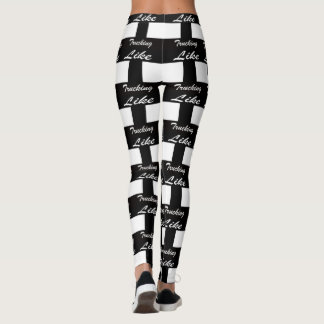Leggings de padrão de logotipo feminino