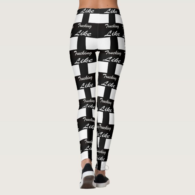 Leggings de padrão de logotipo feminino (Verso)