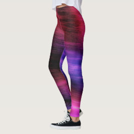 Leggings de padrão de onda coloridas