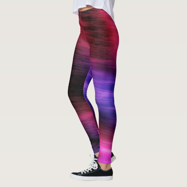 Leggings de padrão de onda coloridas (Esquerda)