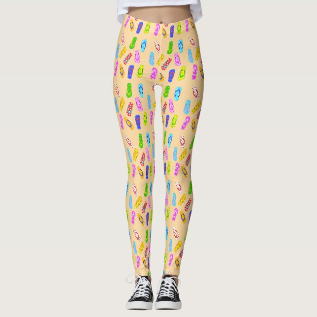 Leggings de padrão de oscilação de Sacudir (Frente)