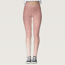 Leggings de padrão de ouro Dourado rosa