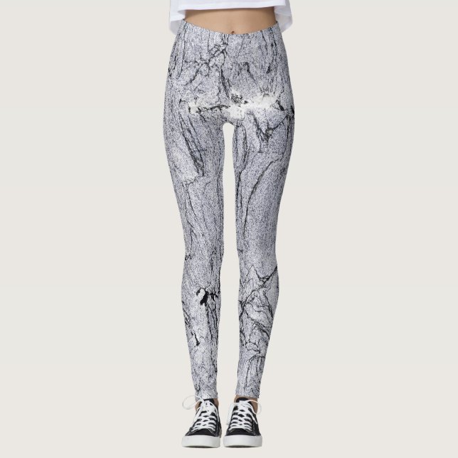 Leggings de Padrão de Pedra Granite (Frente)