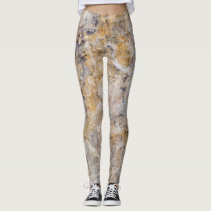 Leggings de padrão de pedra granito