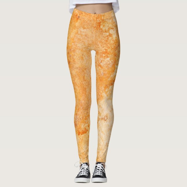 Leggings de padrão de pedra natural (Frente)