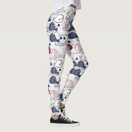 Leggings de padrão de peixe