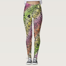 Leggings de padrão de porta