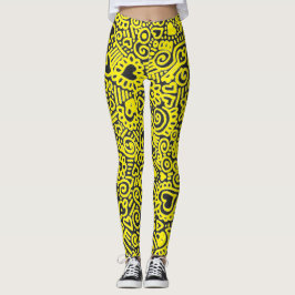 Leggings de padrão de porta