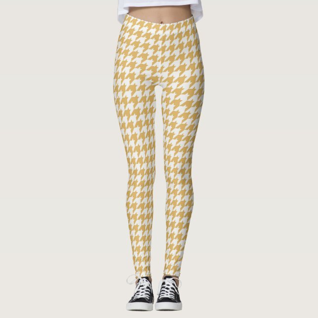 Leggings de padrão de som amarelo clássico (Frente)