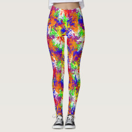 Leggings de padrão de trincas vibrantes