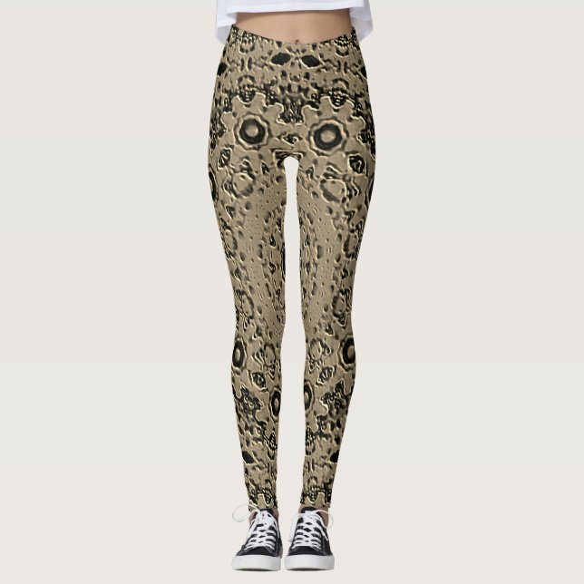 Leggings de padrão de vinheta (Frente)