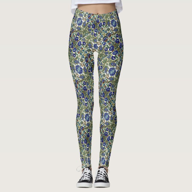 Leggings de padrão floral (Frente)