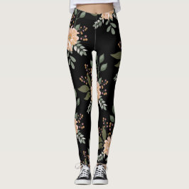 Leggings de padrão floral