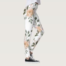 Leggings de padrão floral
