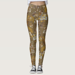 Leggings de padrão floral monat