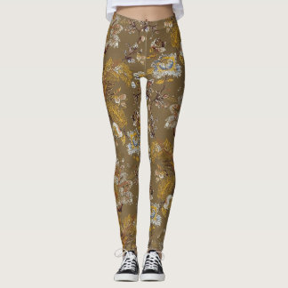 Leggings de padrão floral monat