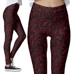 Leggings de padrão gótico - nostalgia gótica<br><div class="desc">Leggings de padrão gótico da Vintage vermelha escura - Nostalgia gótica, estética de Gótico vitoriana, Estilo escuro e entalando Passo para o mundo do fascínio gótico vintage com nossas Leggings de padrão gótico vintage. Abraçar o charme assombroso do Dia das Bruxas com estas leggings que exuam uma estética vitoriana do...</div>