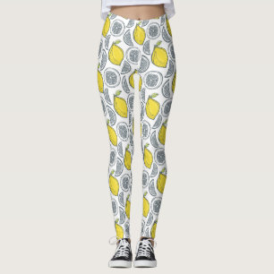 Leggings de padrão-limão