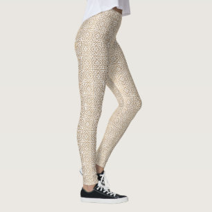 Leggings de padrão Mandala a cores Douradas