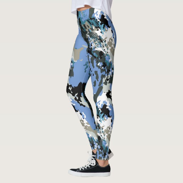 Leggings de padrão Mauve Aussie Wild (Esquerda)