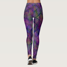Leggings de padrão Tie Dyed Zig Zag