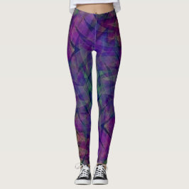 Leggings de padrão Tie Dyed Zig Zag