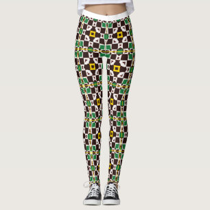 Leggings de Padrão Tribal da Trendy Hexagonal
