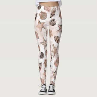 Leggings de padrões da Seashell
