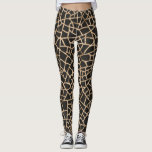 Leggings de padrões Dourados e pretos modernos<br><div class="desc">Estas leggings modernas e modernas têm um fundo preto com uma fissura dourada.</div>