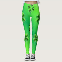 Leggings de Padrões Flores de São Patrick